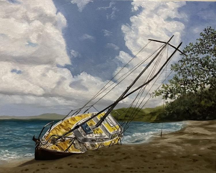 Voilier échoué